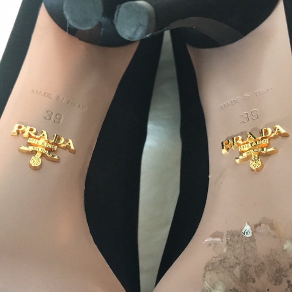 Prada black silk shoes size 39 - Picture 4 of 9